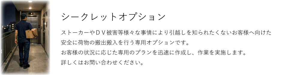 シークレットオプションのご案内